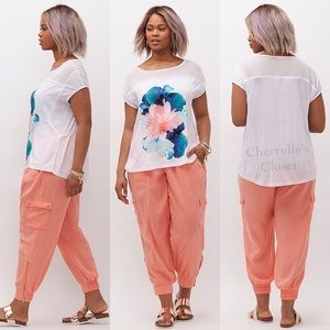 🌻 Lane Bryant Peach Cargo Flight Pants- Plus Size